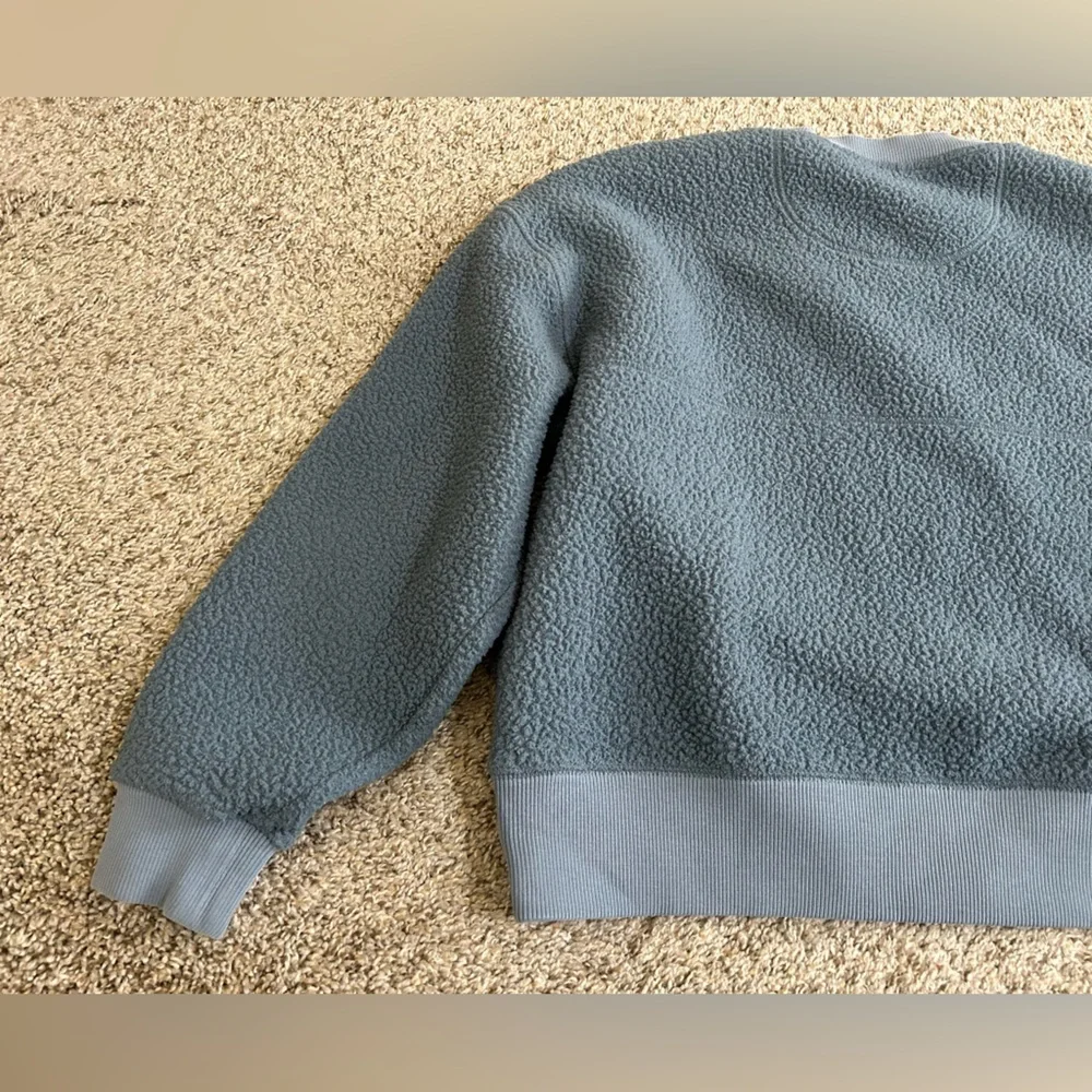Everlane ReNew Fleece Oversized Crewneck Sweatshirt Women's Size Medium Blue - Picture 6 of 12
